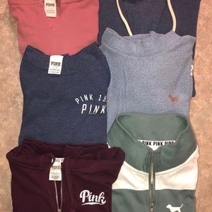Lot of SIX Victoria’s Secret PINK hoodies/sweaters